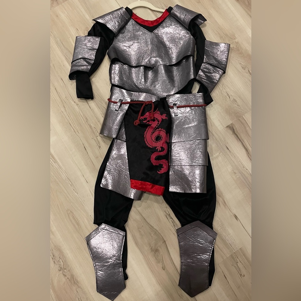 Chasing Fireflies Metallic Ninja Costume with Red Accents